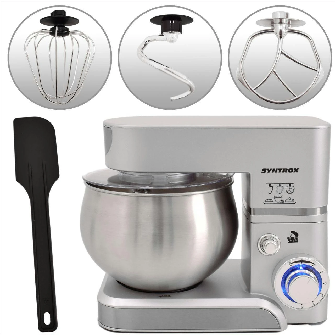 Küchenmaschine & Knetmaschine Zaurak 5 Liter 6 Küchenmaschine & Knetmaschine Zaurak 5 Liter – Bild 4