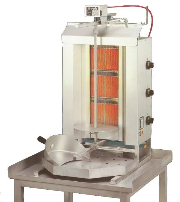 G3P Gas Gyrosgerät Potis G3 455x590x1120mm Komplett Mit Fett Thermik Dönergrill