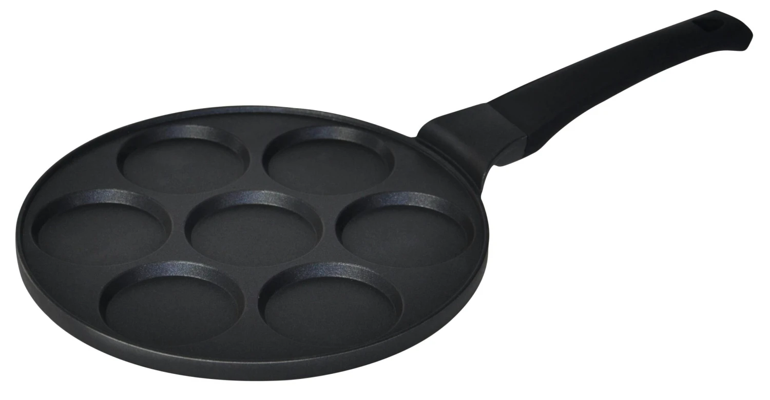 Pfannkuchen Pfanne Ø26cm 7 Fächer Induktion Alu Guss Spiegelei Crepespfanne Pancake 3 Pfannkuchen Pfanne Ø26cm 7 Fächer Induktion Alu Guss Spiegelei Crepespfanne Pancake