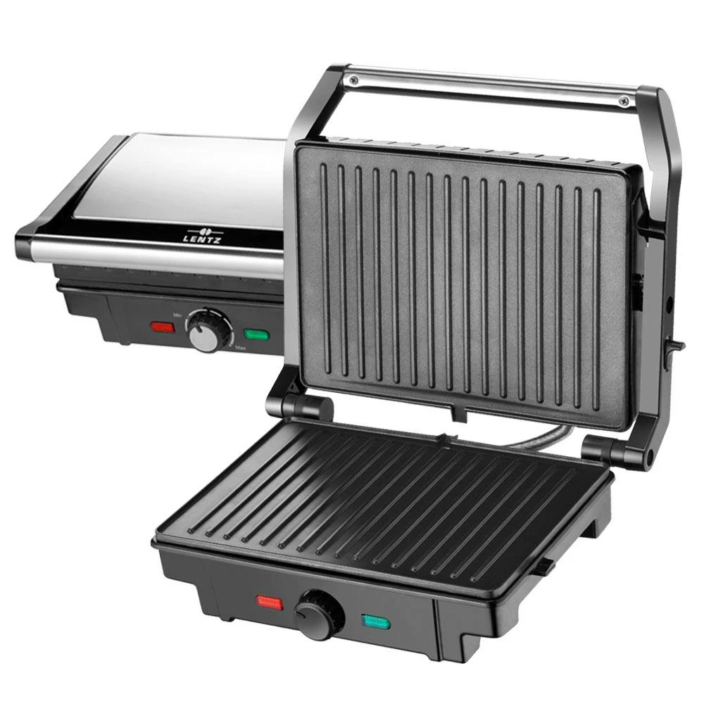 Lentz Kontaktgrill 1600 Watt Elektrogrill Tischgrillfunktion GRill Toaster Maker Antihaftbeschichtet 3 Lentz Kontaktgrill 1600 Watt Elektrogrill Tischgrillfunktion GRill Toaster Maker Antihaftbeschichtet