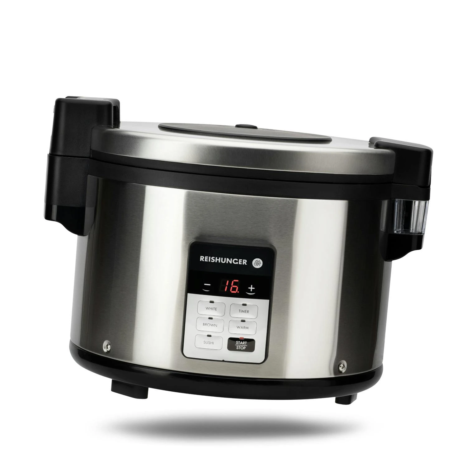 Reishunger Profi Gastro-Reiskocher - Bis Zu 32 Portionen - 5,8 L - Edelstahlgehäuse - Doppelte Antihaftbeschichtung - & Timer - 3 Programme 3 Reishunger Profi Gastro-Reiskocher - Bis Zu 32 Portionen - 5,8 L - Edelstahlgehäuse - Doppelte Antihaftbeschichtung - & Timer - 3 Programme