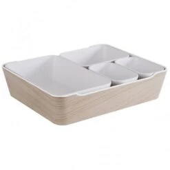 APS Serving-Box Set -L-, 30 X 25 Cm, H: 8 Cm, Melamin, Weiß, Holzoptik -Küchengeräte b59c58fd 09e9 4cd0 ab09 cb9b49bf0986