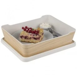 APS Serving-Box Set -L-, 30 X 25 Cm, H: 8 Cm, Melamin, Weiß, Holzoptik -Küchengeräte d8ee86e0 39f7 4509 bd59 dcc1d7d95a78
