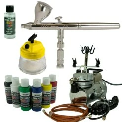 Airbrush Set Sparmax Airbrushpistole Saturn Kompressor Createx Farben Kit 3111 -Küchengeräte de61ca58 af79 47a9 996e a0e5f2c4d63c