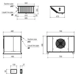 Doppelpack 2x Kühlaggregat Split BxTxH 746x482x486mm -Küchengeräte f67ef35c 6f3b 463a 93ba 7f1dad0a08b3